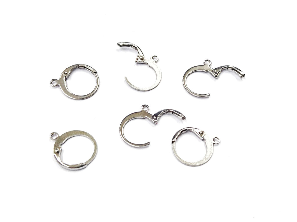Hoop Earring, Stainless Steel, 12mm Round, 2 Pairs | 不鏽鋼耳鐶圈, 有圈, 2對