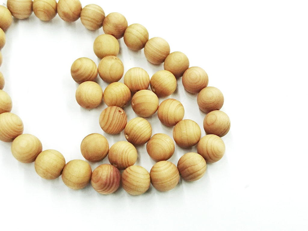 Wood beads, 8mm, 10mm, Round, Cypress Wood, Price per Pack | 木珠, 8mm/10mm圓, 柏樹木珠, 散珠包裝