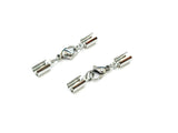 Clasp Set, Cord End, 3mm/4mm Cord, 2 sets| 繩尾扣, 不鏽鋼, 3/4mm繩用, 2套