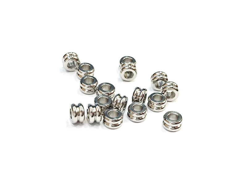 不鏽鋼珠, 3x5mm, 管珠, 24粒