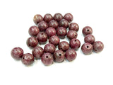Wood beads, 8mm, 10mm, Round, Peltogyne, Price per Pack | 木珠, 8mm/10mm圓, 紫芯蘇木, 散珠包裝