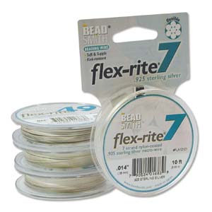 Flex-rite穿珠線,925銀,0.35mm