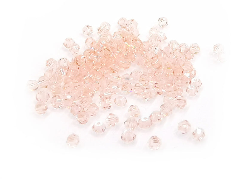 雙尖水晶玻璃, 3mm, 水紅色, 144粒