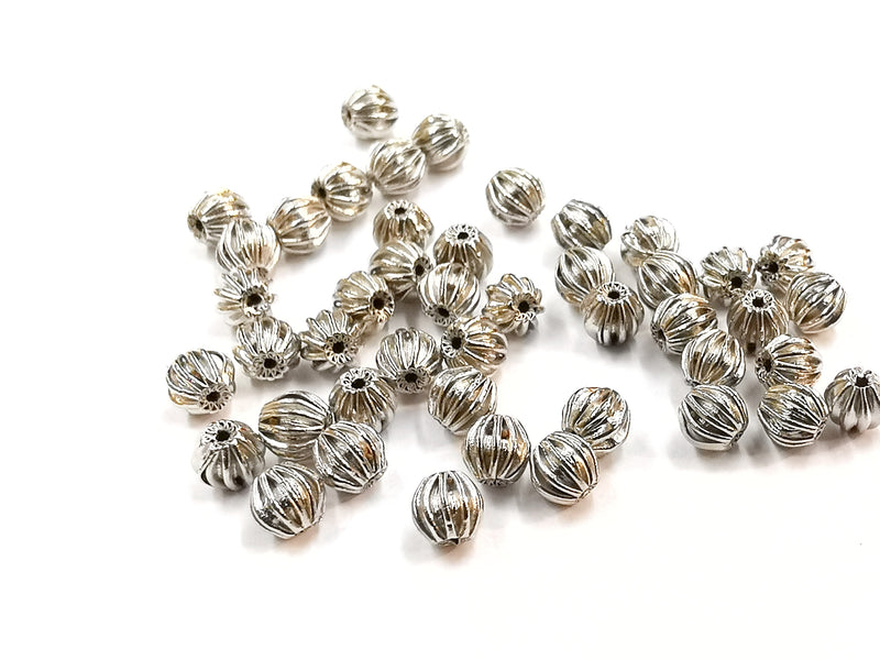 銅西瓜珠, 4mm, 0.7mm孔, 72個