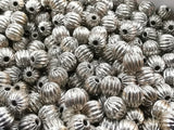 Brass Beads, Corrugated Round, 5mm, 72 Pcs | 銅西瓜珠, 5mm, 72個