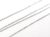 Stainless Steel Chain, Flat Oval Cable, 1.0mm | 不鏽鋼鏈, 1.0mm, O型壓扁鏈