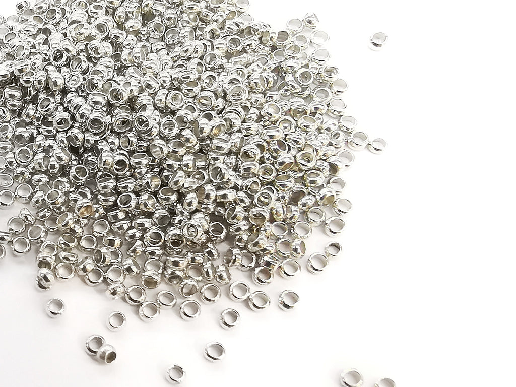 Crimp Bead, 2.5mm, brass, 144 Pieces | 2.5mm銅定位珠, 144個