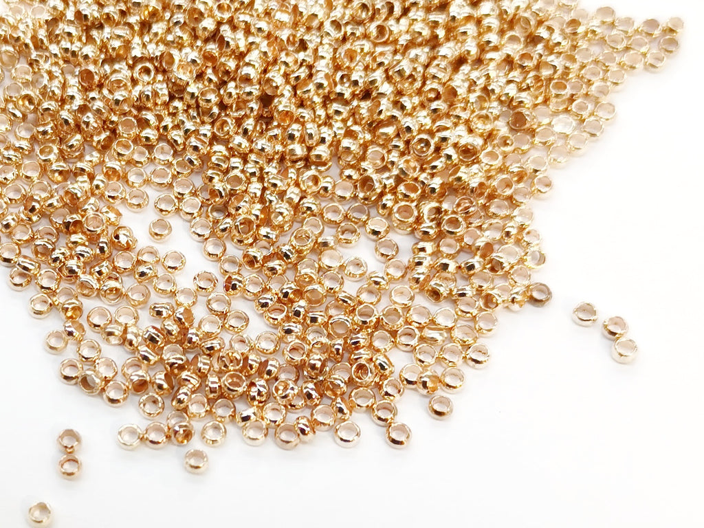 Crimp Bead, 2.5mm, brass, 144 Pieces | 2.5mm銅定位珠, 144個