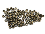 Bead, Brass, 2x4mm, 2.5mm hole | 銅珠, 圓扁珠, 2x4mm, 2.5mm孔