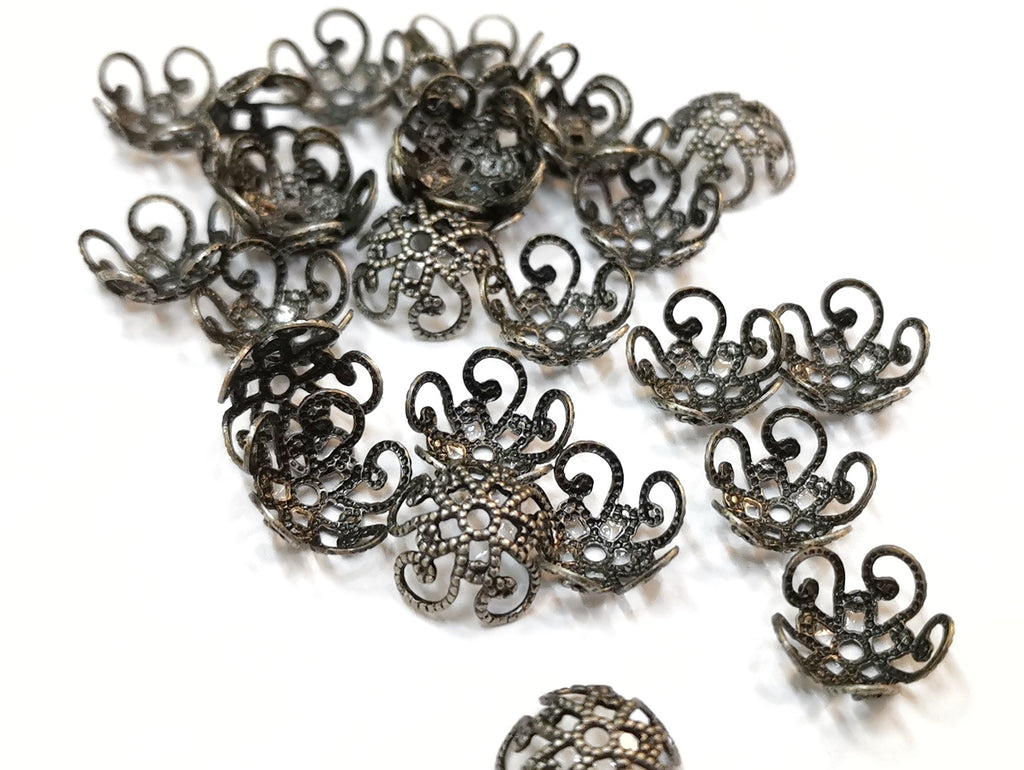 Bead Cap, Brass, 10mm, 24 Pieces | 銅珠蓋, 10mm, 24個