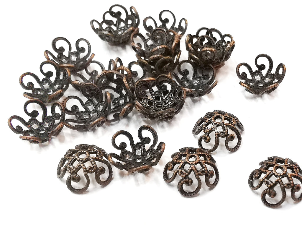 Bead Cap, Brass, 10mm, 24 Pieces | 銅珠蓋, 10mm, 24個