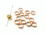 Brass Bead, Round Bead Frame, 6mm, 8pcs | 雙孔銅圈, 6mm, 8個