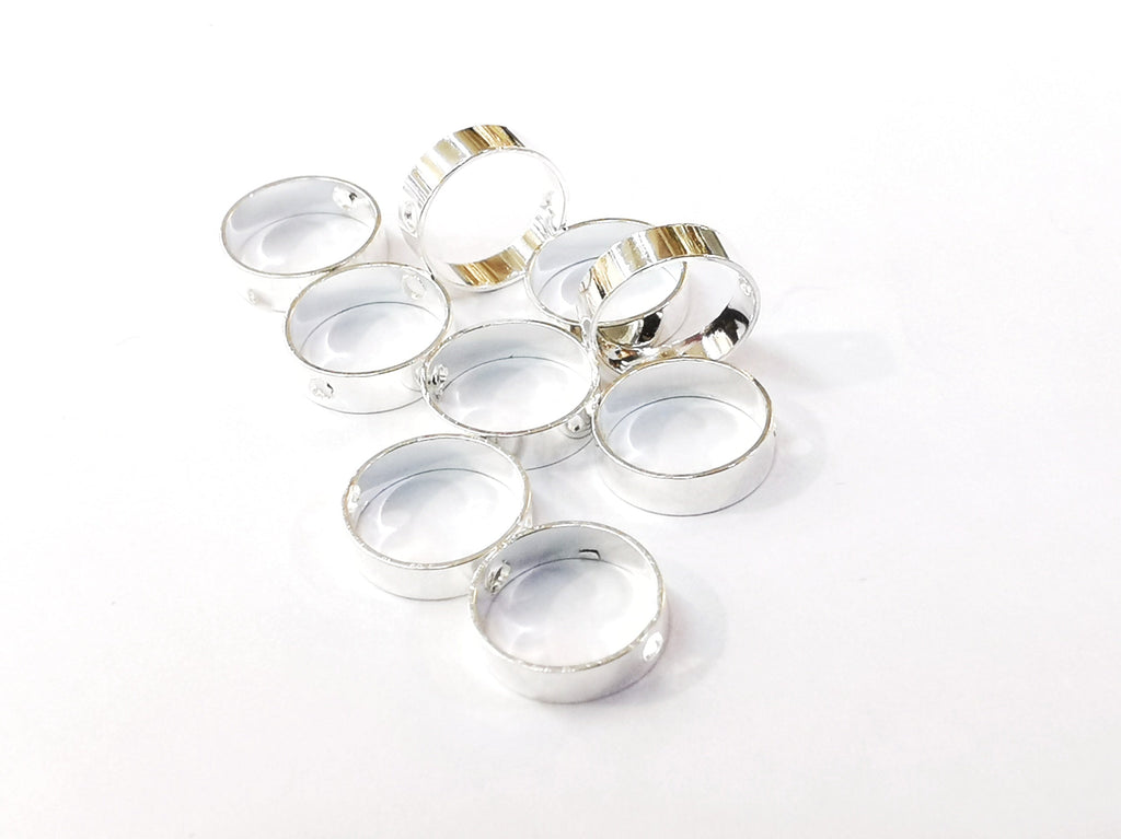 Brass Bead, Round Bead Frame, 9mm/11mm, 6 pcs | 雙孔銅圈, 9mm/11mm, 6個