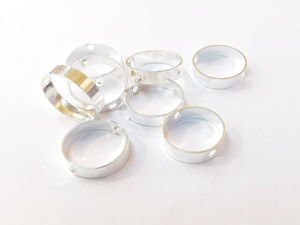Brass Bead, Round Bead Frame, 9mm/11mm, 6 pcs | 雙孔銅圈, 9mm/11mm, 6個