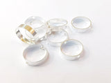 Brass Bead, Round Bead Frame, 9mm/11mm, 6 pcs | 雙孔銅圈, 9mm/11mm, 6個