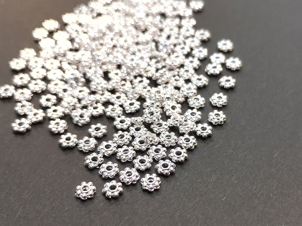Spacer, 4mm, Alloy Bead, 100 Pcs | 4mm合金隔珠, 100個