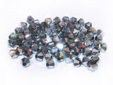 Bicone Glass Bead, 6mm, White silver, 72 Pcs | 雙尖水晶玻璃, 6mm, 白銀, 72粒