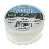 Stretch Jewelry Fiber, white, Opelon, 0.7mm | 日本彈性魚線, 白色, 水晶線, Opelon, 0.7mm