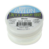 Stretch Jewelry Fiber, white, Opelon, 0.7mm | 日本彈性魚線, 白色, 水晶線, Opelon, 0.7mm
