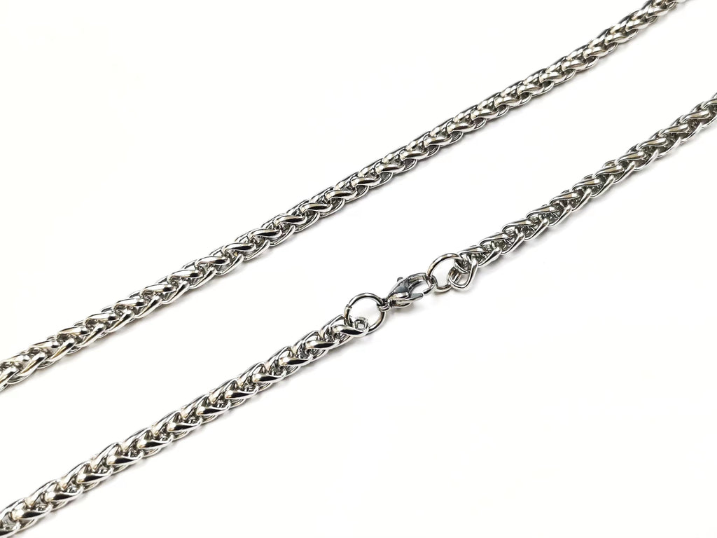 Stainless Steel Necklace, 5mm Wheat Chain | 不鏽鋼項鏈, 5mm龍骨鏈