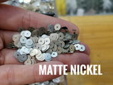 Clearance, Brass sequins, 5mm, centre hole, 200 pcs | 特價, 圓銅片, 5mm, 中孔, 200個