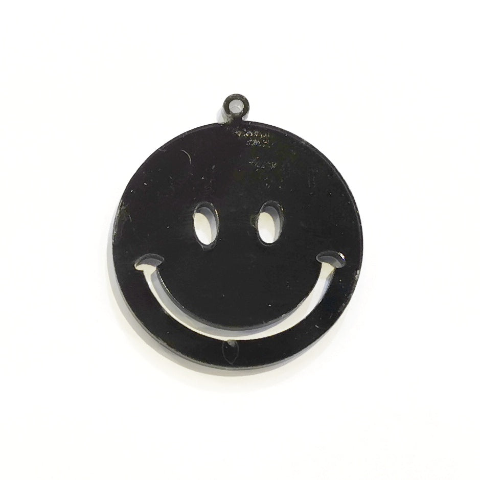 Acrylic charm, smile face charm, 2.9cm, 1 pc | 透明吊飾, 笑面, 2.9cm, 1個