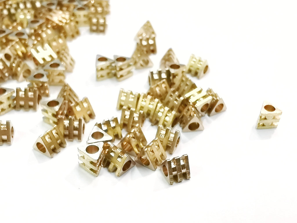 Bead, Brass, 4mmx3.5mm, Triangle | 4 x 3.5mm三角形銅珠