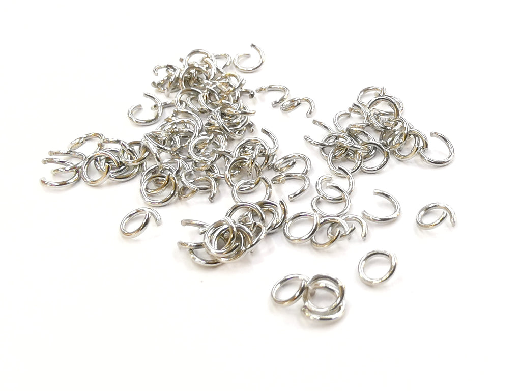 Jump Ring, 0.8x5mm, Stainless Steel, 100 Pieces  | 不鏽鋼開口圈, 0.8x5mm圓形, 100個