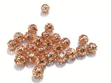 Bead, Brass, 7.5mm round, 12 pcs | 銅珠, 7.5mm通花銅珠, 12個