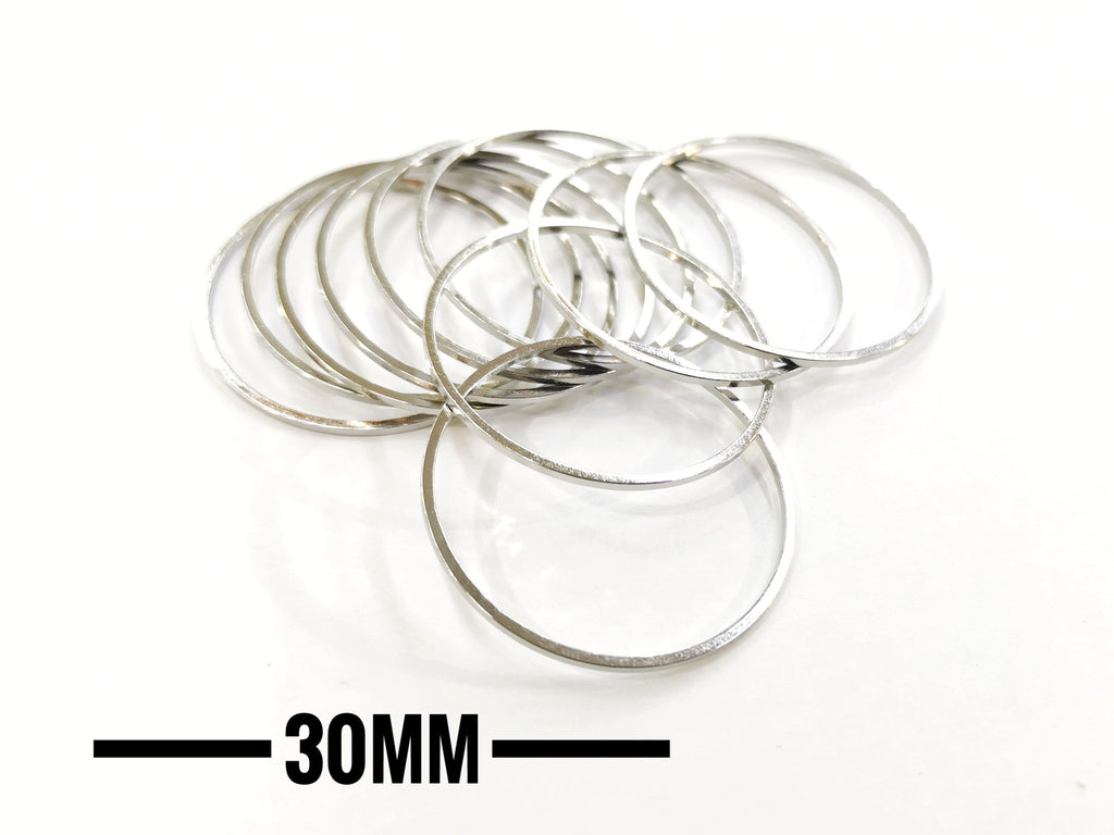 Brass Ring, Round, 30mm, 10pcs | 銅圈, 圓, 30mm, 10個