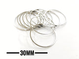 Brass Ring, Round, 30mm, 10pcs | 銅圈, 圓, 30mm, 10個