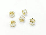 Cubic Zirconia Brass Beads, 6x10mm, 1 Pc | 方晶鋯石銅珠, 6x10mm, 1個