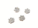 Brass Cap, Cubic Zirconia, 10mm, 2 pcs |  銅珠蓋, 鋯石, 10mm, 2個
