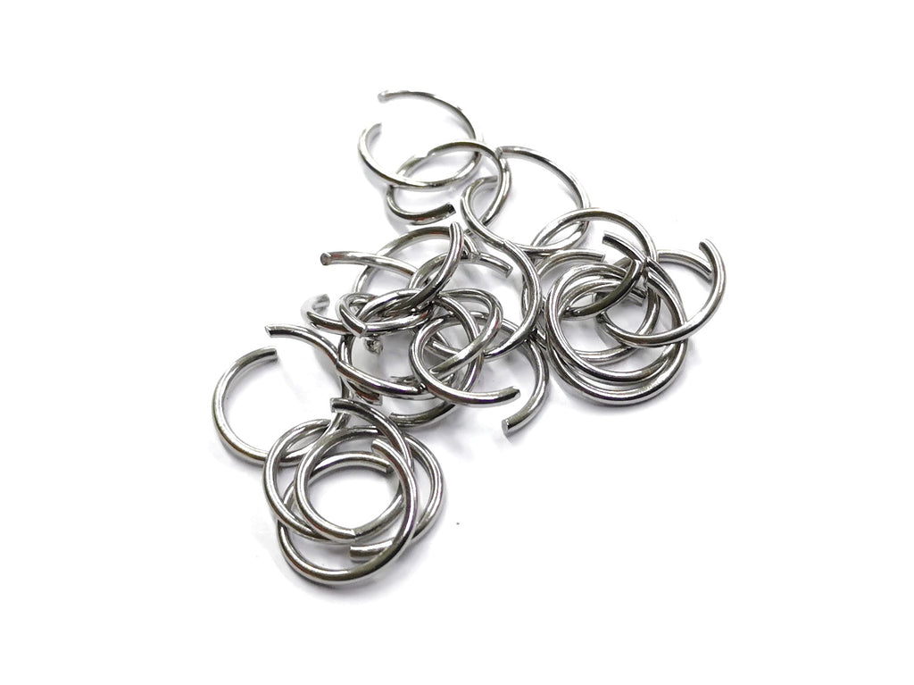 Jump Ring, 1.2x12mm, Stainless Steel, 50 Pieces | 不鏽鋼開口圈, 1.2x12mm圓形, 50個