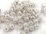 Bead, Brass, 7.5mm round, 12 pcs | 銅珠, 7.5mm通花銅珠, 12個