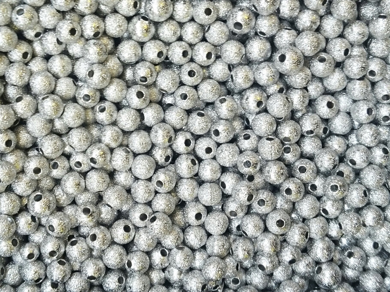 Sanded Brass Bead, Round, 5mm, Price Per Pack - amakeit bead 天富