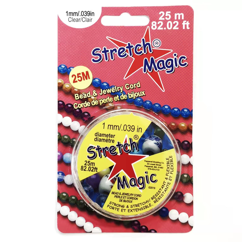 Jewelry Elastic Cord, Transparent, 0.7/0.8/1.0mm, 25M | 彈性魚絲, 透明, 0.7/0.8/1.0mm, 25米
