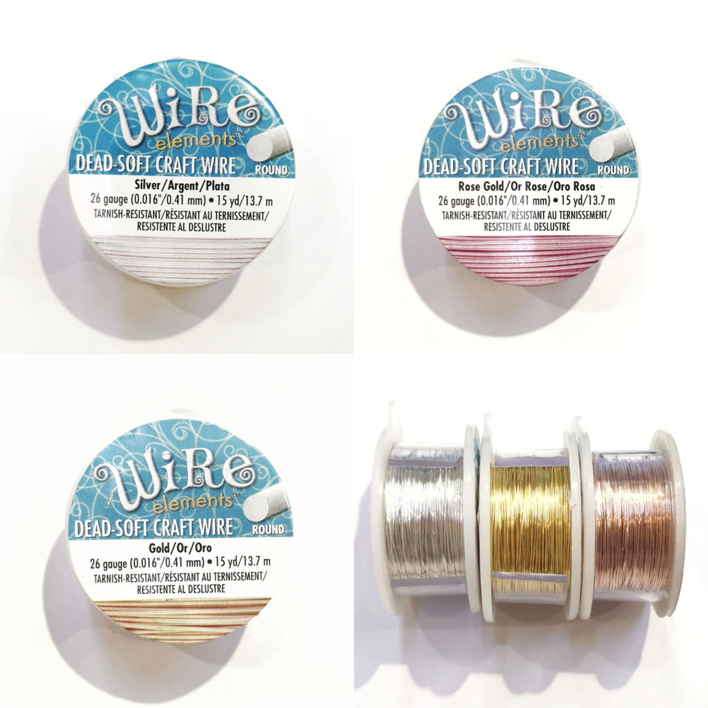 Craft Wire, Round, Beadsmith, 26 Gauge (0.41mm) | 圓銅線, Beadsmith, 26 Gauge (0.41mm)
