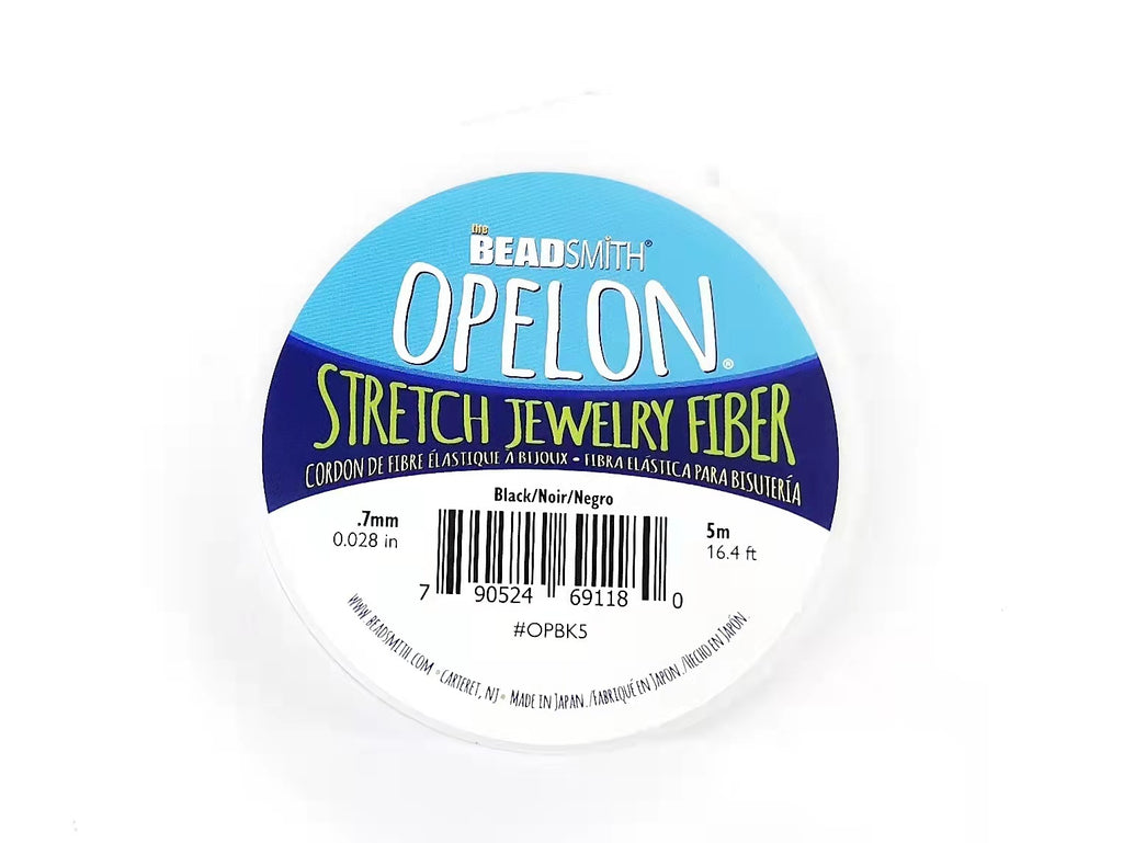 Stretch Jewelry Fiber, black, Opelon, 0.7mm | 日本彈性魚線, 黑色, 水晶線, Opelon, 0.7mm