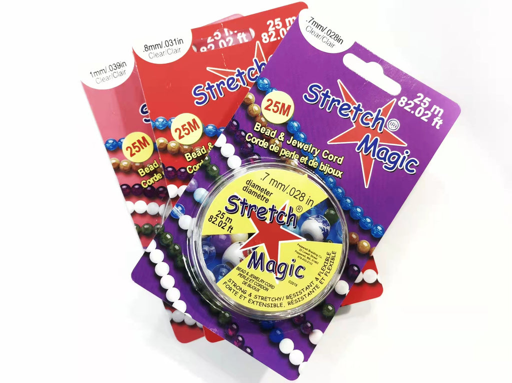 Jewelry Elastic Cord, Transparent, 0.7/0.8/1.0mm, 25M | 彈性魚絲, 透明, 0.7/0.8/1.0mm, 25米
