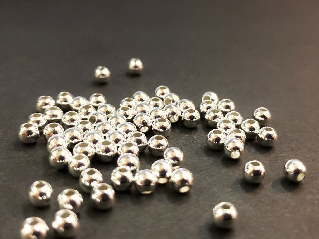 Bead, Brass, 4mm, Solid Ball, Assorted colors | 4mm圓形實心銅珠, 多色