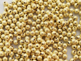 Stardust Bead, Sanded Bead, Round, 5mm, 48 Pieces | 噴沙銅珠, 5mm, 48個