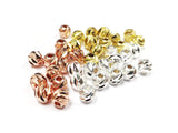 Brass beads, 8mm, faceted cut round, 12pcs | 銅珠, 8mm實心切面銅珠, 12個