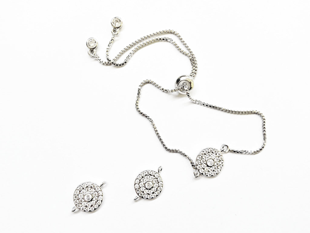 Cubic Zirconia Link, 10mm Round, Price Per Piece - amakeit bead 天富