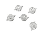 Cubic Zirconia Link, 10mm Round, Price Per Piece - amakeit bead 天富