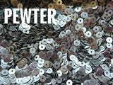 Clearance, Brass sequins, 4mm, centre hole, 200 pcs | 特價, 圓銅片, 4mm, 中孔, 200個