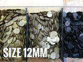 Clearance, Brass sequins, 12mm, centre hole, 100 pcs | 特價, 圓銅片, 12mm, 中孔, 100個