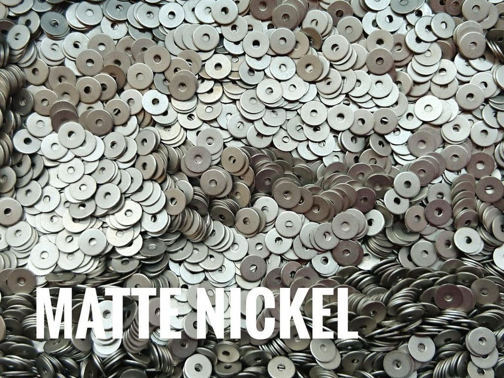 Clearance, Brass sequins, 4mm, centre hole, 200 pcs | 特價, 圓銅片, 4mm, 中孔, 200個