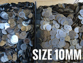 Clearance, Brass sequins, 10mm, centre hole, 100 pcs | 特價, 圓銅片, 10mm, 中孔, 100個