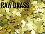 Clearance, Brass sequins, 7mm, centre hole, 150 pcs | 特價, 圓銅片, 7mm, 中孔, 150個